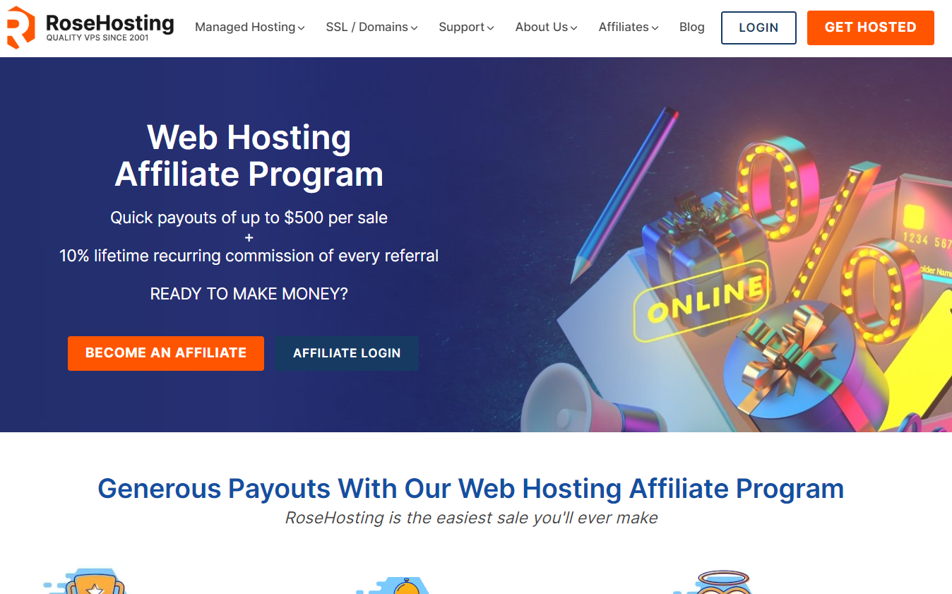 Rose Hosting Affiliate